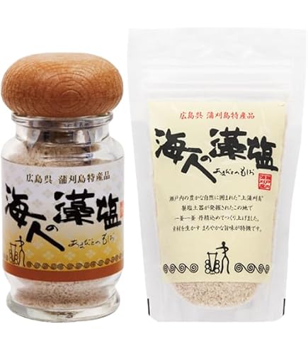Amazon.co.jp: 120g 2袋 / もしお 淡路島の藻塩/海藻灰から淡路島の